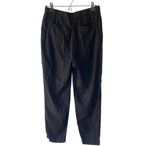 VETTA CAPSULE The Tencel Tapered Pant Black Elastic Waist & Pockets Size M - Picture 6 of 10